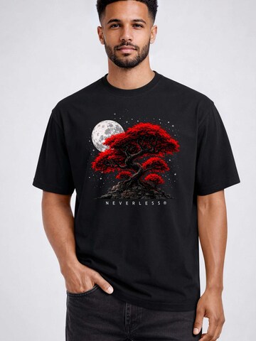 Neverless Shirt 'Bonsai Tree' in Black