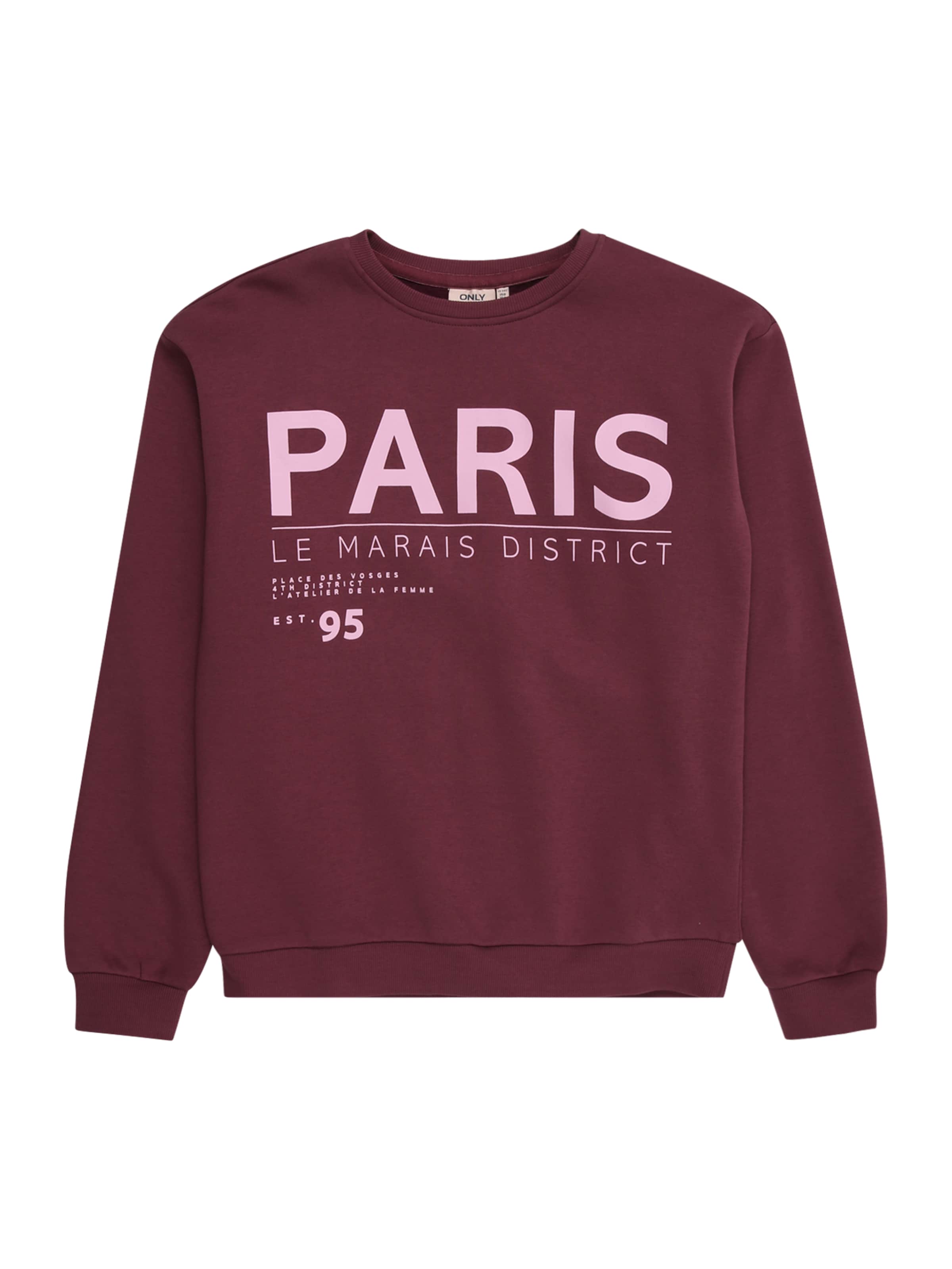 ONLY GIRLS Μπλούζα φούτερ 'KOGZENJA' σε λιλά: μπροστά