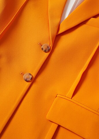 MANGO Blazer 'Pleat' in Orange