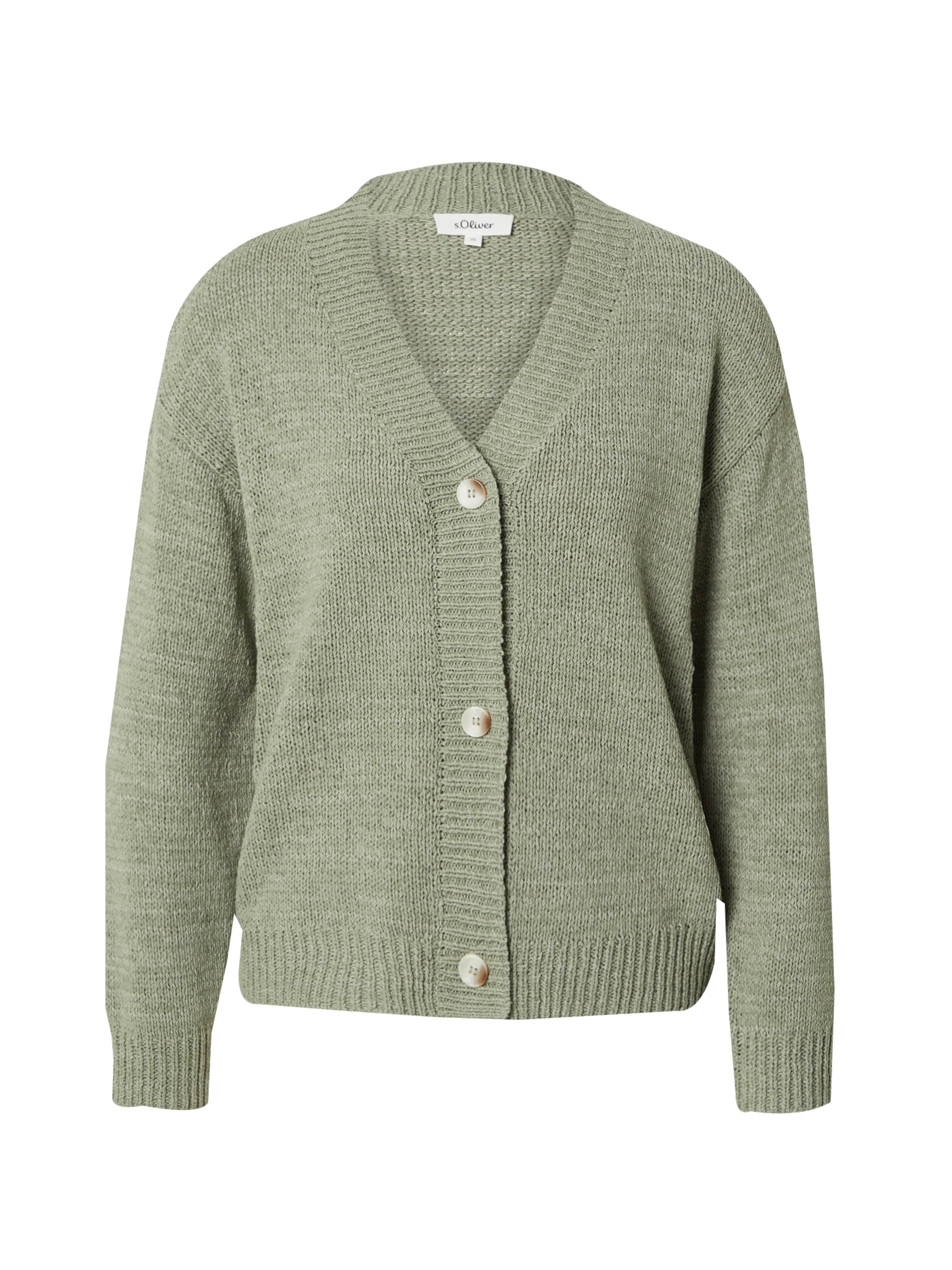 zaļš s.Oliver Adīta jaka: no priekšpuses