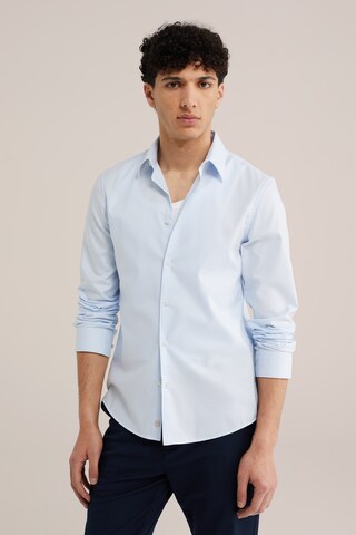 van Gils Slim Fit Бизнес риза в синьо: отпред