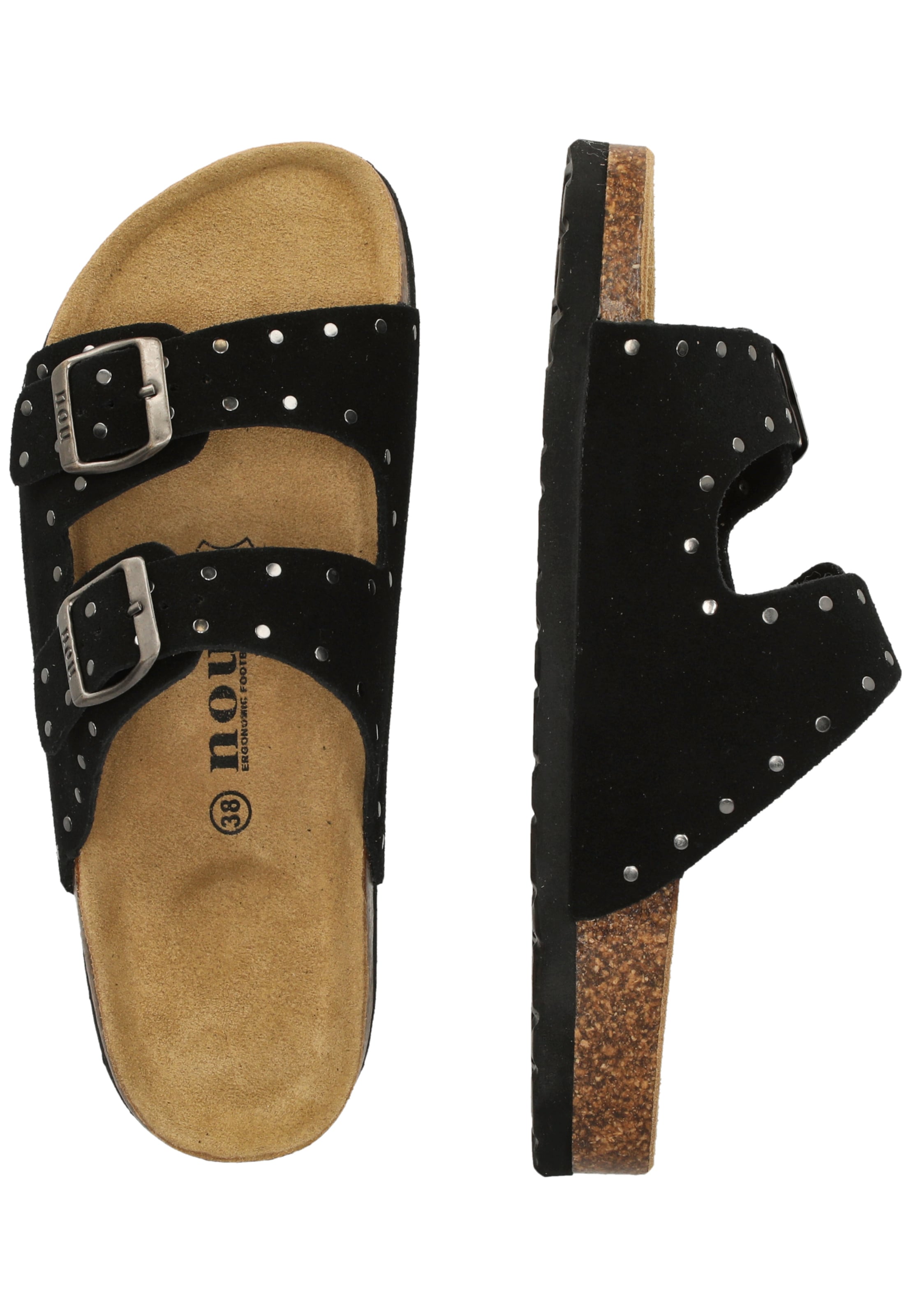 NOU Sandalen 'Cabra' in Schwarz