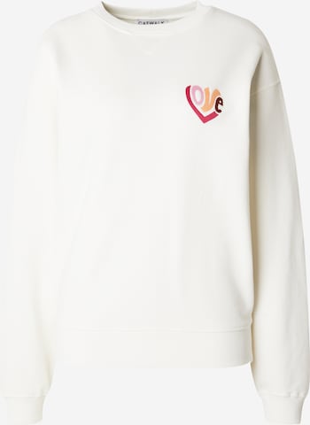 CATWALK JUNKIE Sweatshirt 'POWER OF LOVE' in Weiß: predná strana