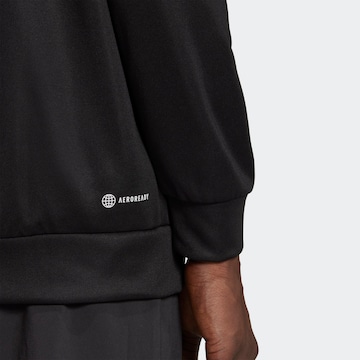 ADIDAS PERFORMANCE Sports sweat jacket 'Train Essentials Seasonal ' in Black