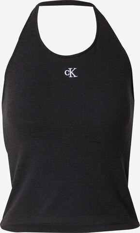 Calvin Klein Jeans - Top de punto en negro: frente