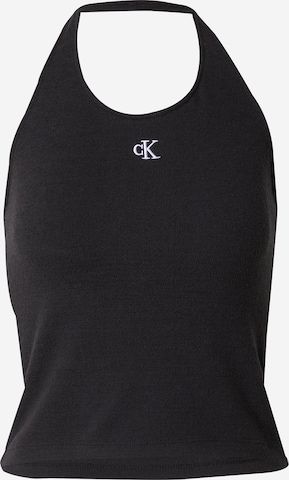 Calvin Klein Jeans Broderad topp i svart: framsida