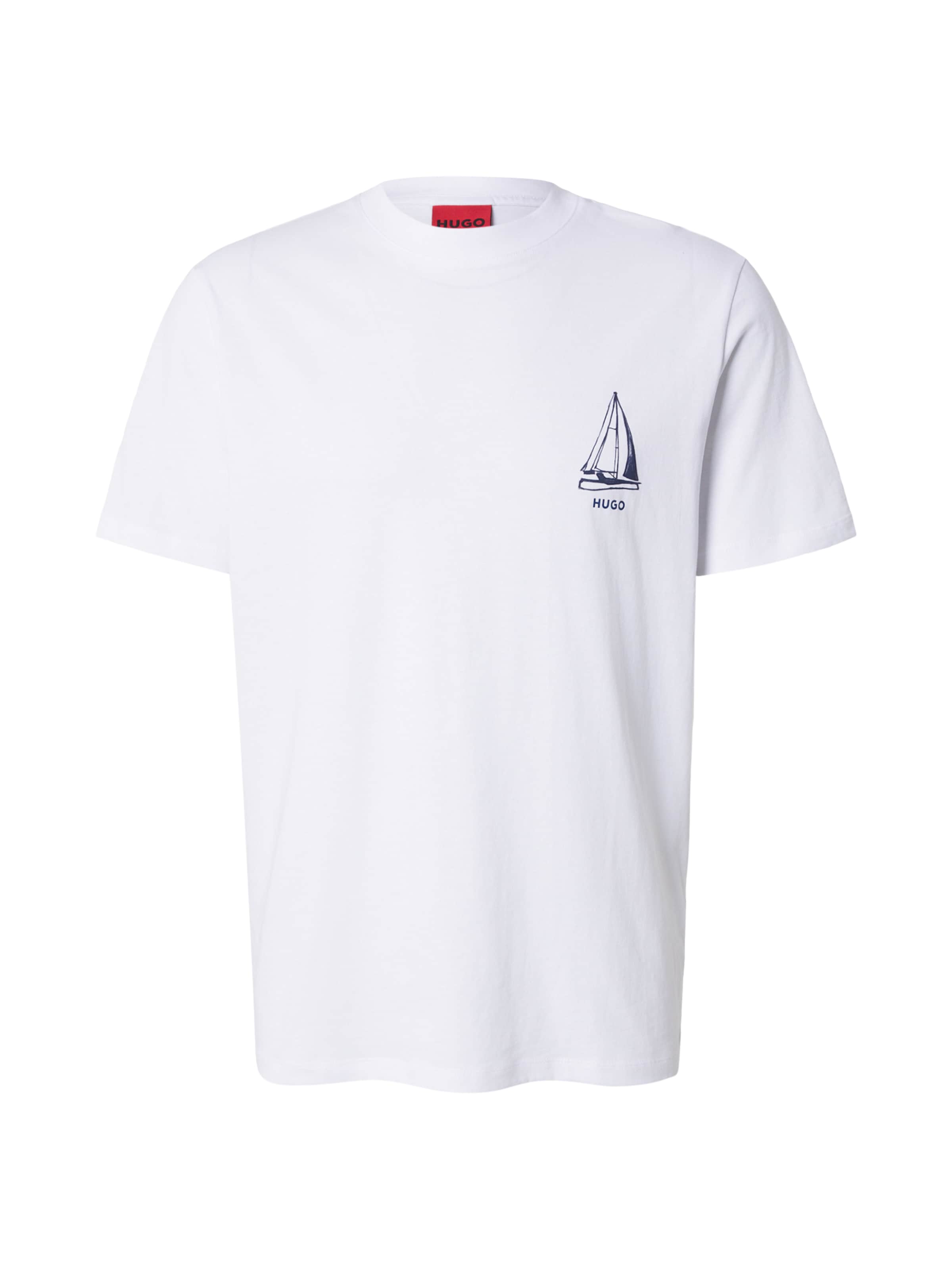 T-Shirt 'Disail' HUGO en blanc : devant