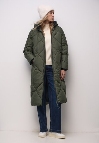 STREET ONE Winter Coat in Green: front