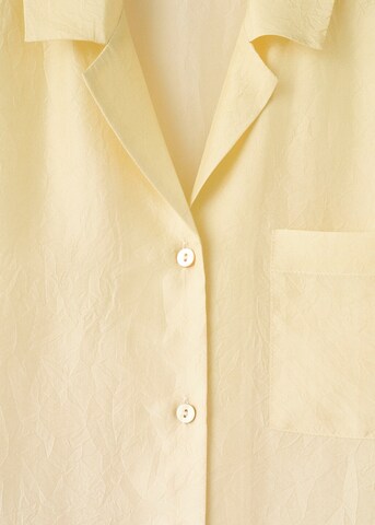 MANGO Pajama Shirt 'Habi' in Yellow