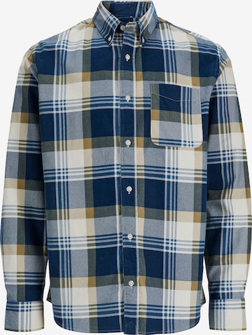 JACK & JONES Button Up Shirt 'Brook' in Blue: front