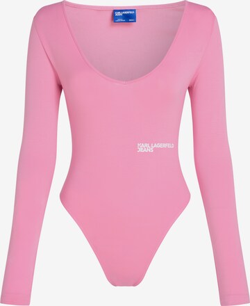 KARL LAGERFELD JEANS Shirt Bodysuit in Pink: front