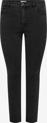 ONLY Carmakoma Skinny Jeans in Zwart: voorkant