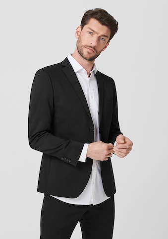 s.Oliver BLACK LABEL Slim fit Business-colbert in Zwart: voorkant
