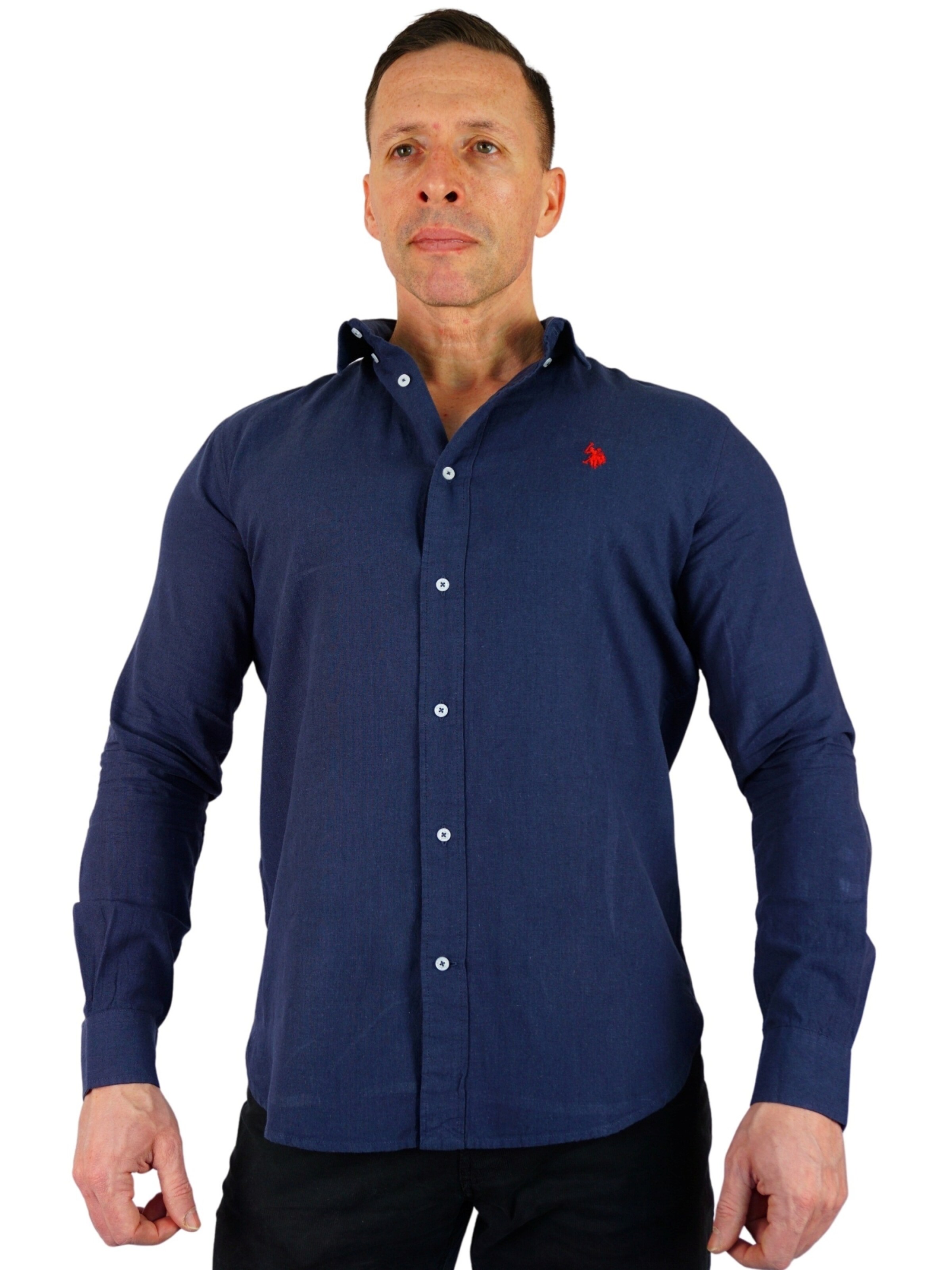 U.S. POLO ASSN. Regular fit Overhemd in Blauw
