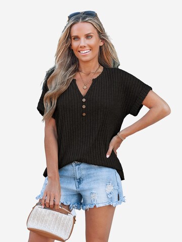 Cupshe Shirt 'Tunic' in Black