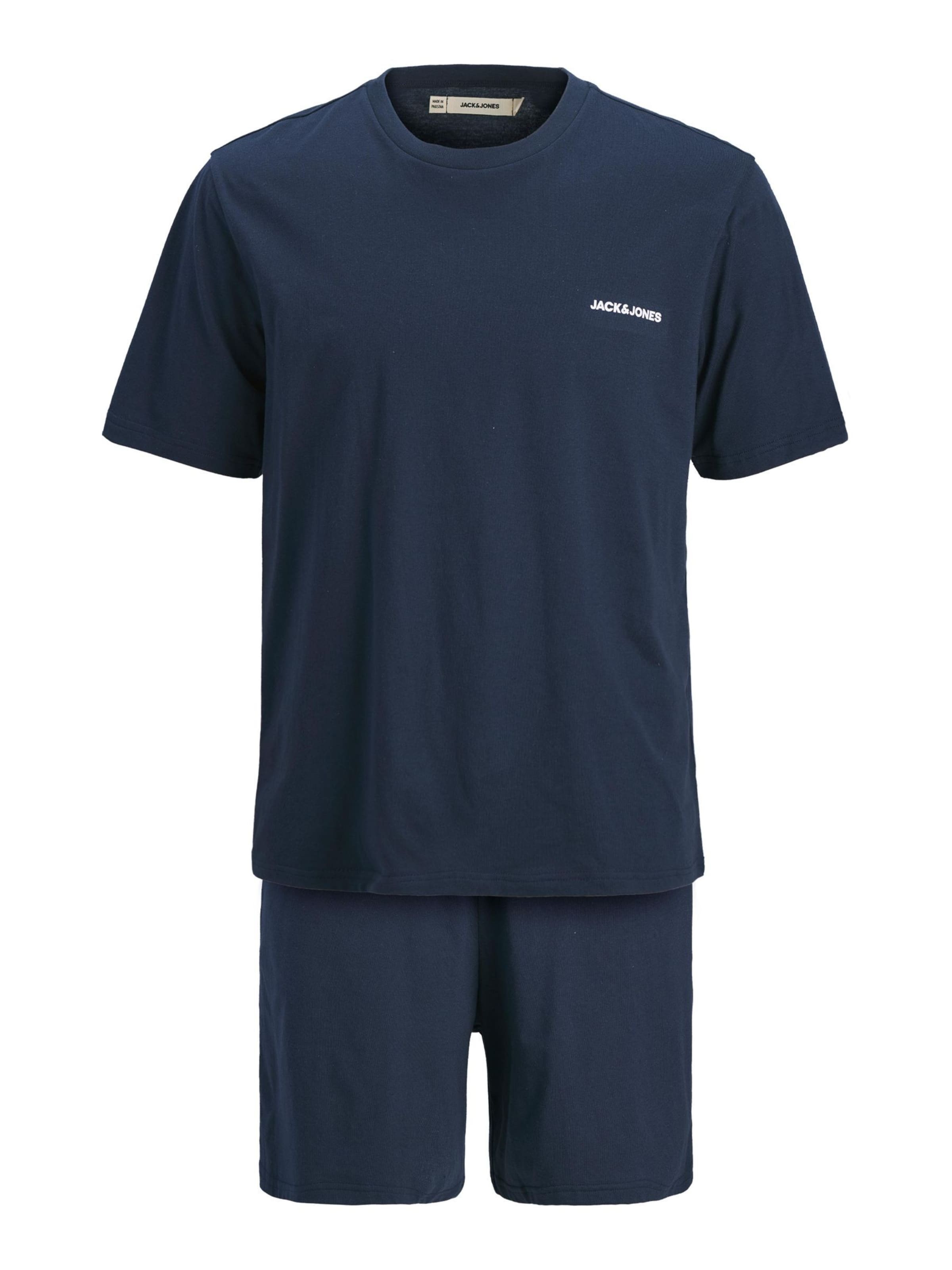 JACK & JONES Pyjama kort 'JACEverest' in Blauw: voorkant