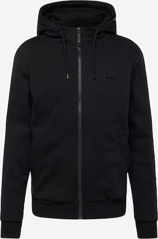 Ragwear Sweat jacket 'Natte' in Black: front