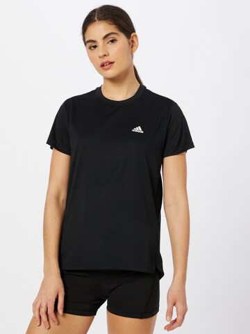 ADIDAS SPORTSWEAR - Camiseta funcional 'Aeroready Designed 2 Move 3-Stripes' en negro: frente