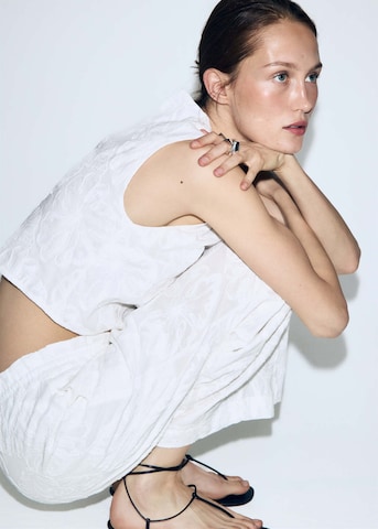 MANGO Loose fit Pants 'Lisboa' in White