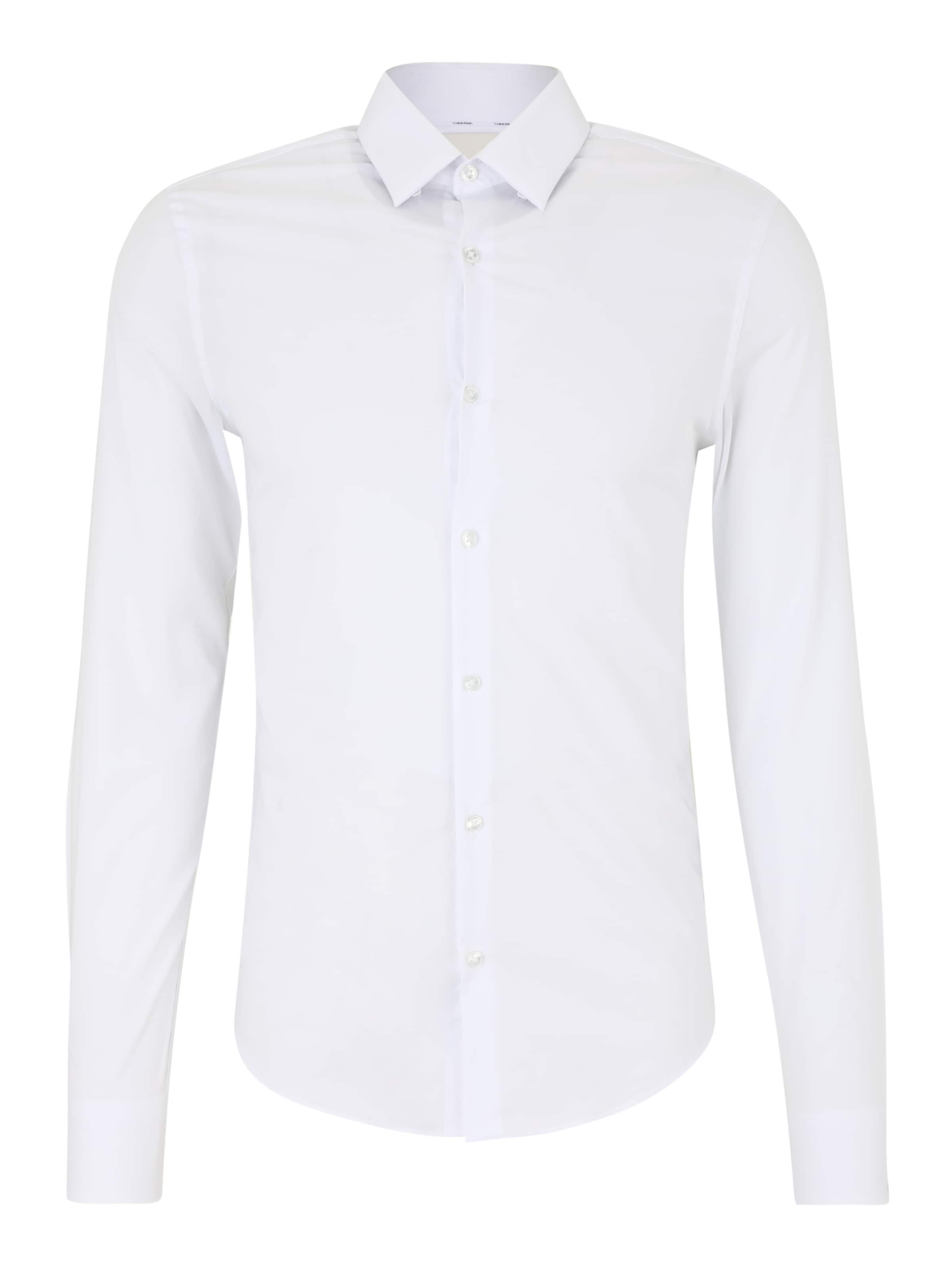 Calvin Klein Regular fit Πουκάμισο 'Essential' σε λευκό: μπροστά