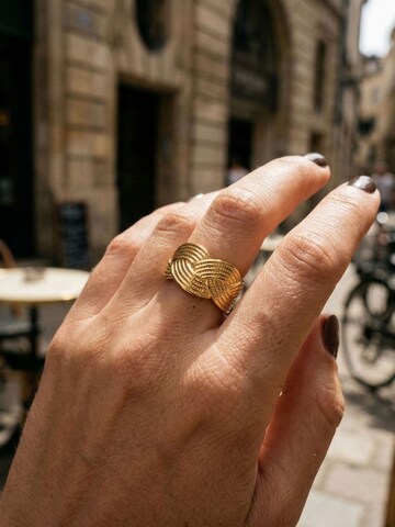 Nemomatheo Ring 'Tresse – Statement-Flechtring' in Gold