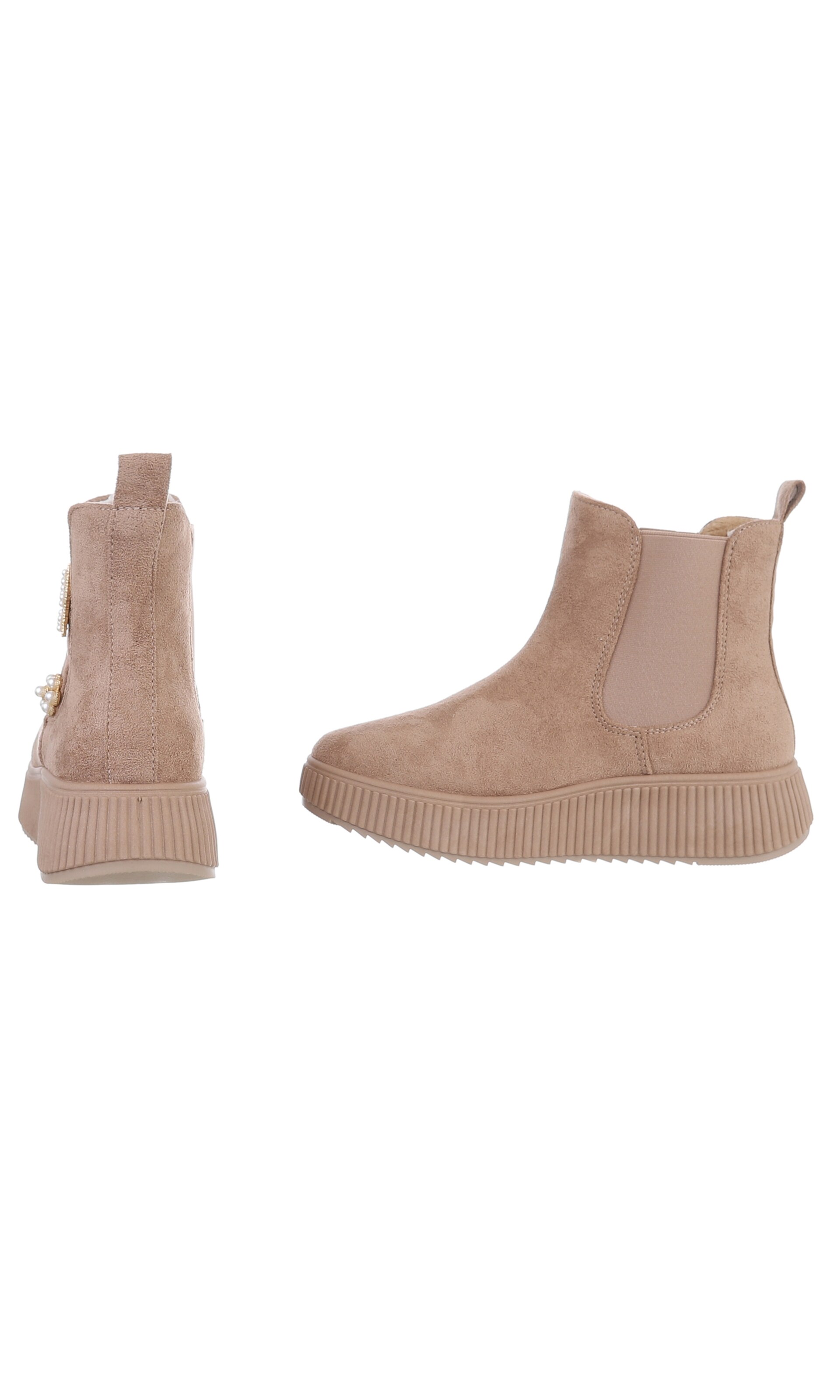 Ital-Design Stiefelette in Beige