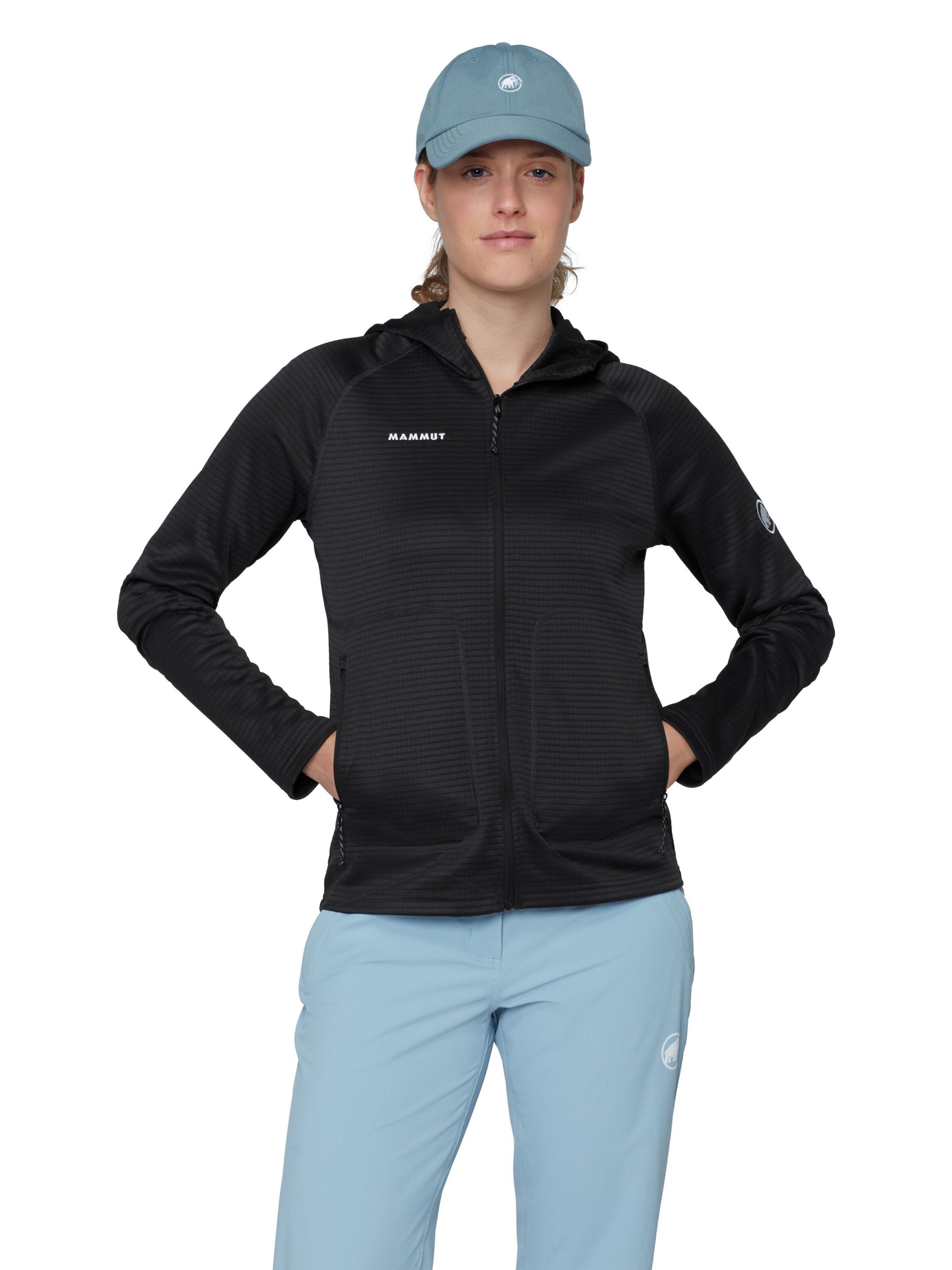 MAMMUT Athletic Fleece Jacket in Black: front