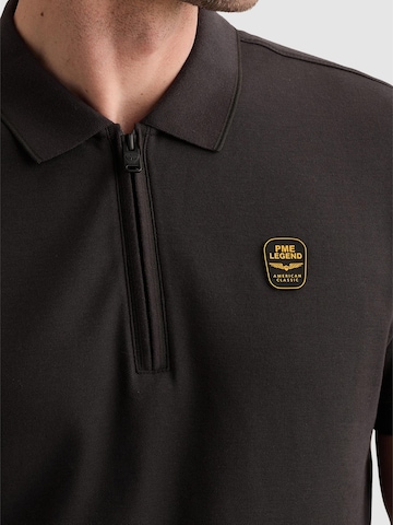 T-Shirt 'PME LEGEND - Polo shirt in piqué with zipper closure' PME Legend en gris