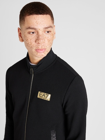 EA7 Emporio Armani Sweatjacke in Schwarz