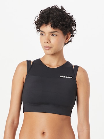 new balance - Soutien Bustier Soutien de desporto em preto: frente