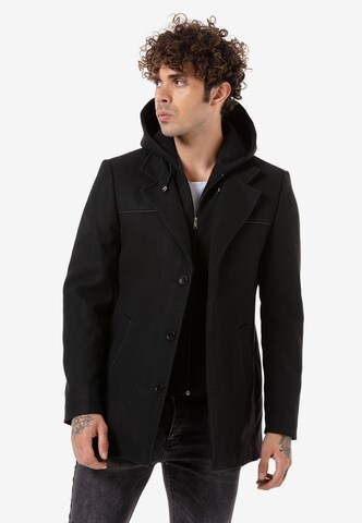 Redbridge Between-Seasons Coat in Black: front