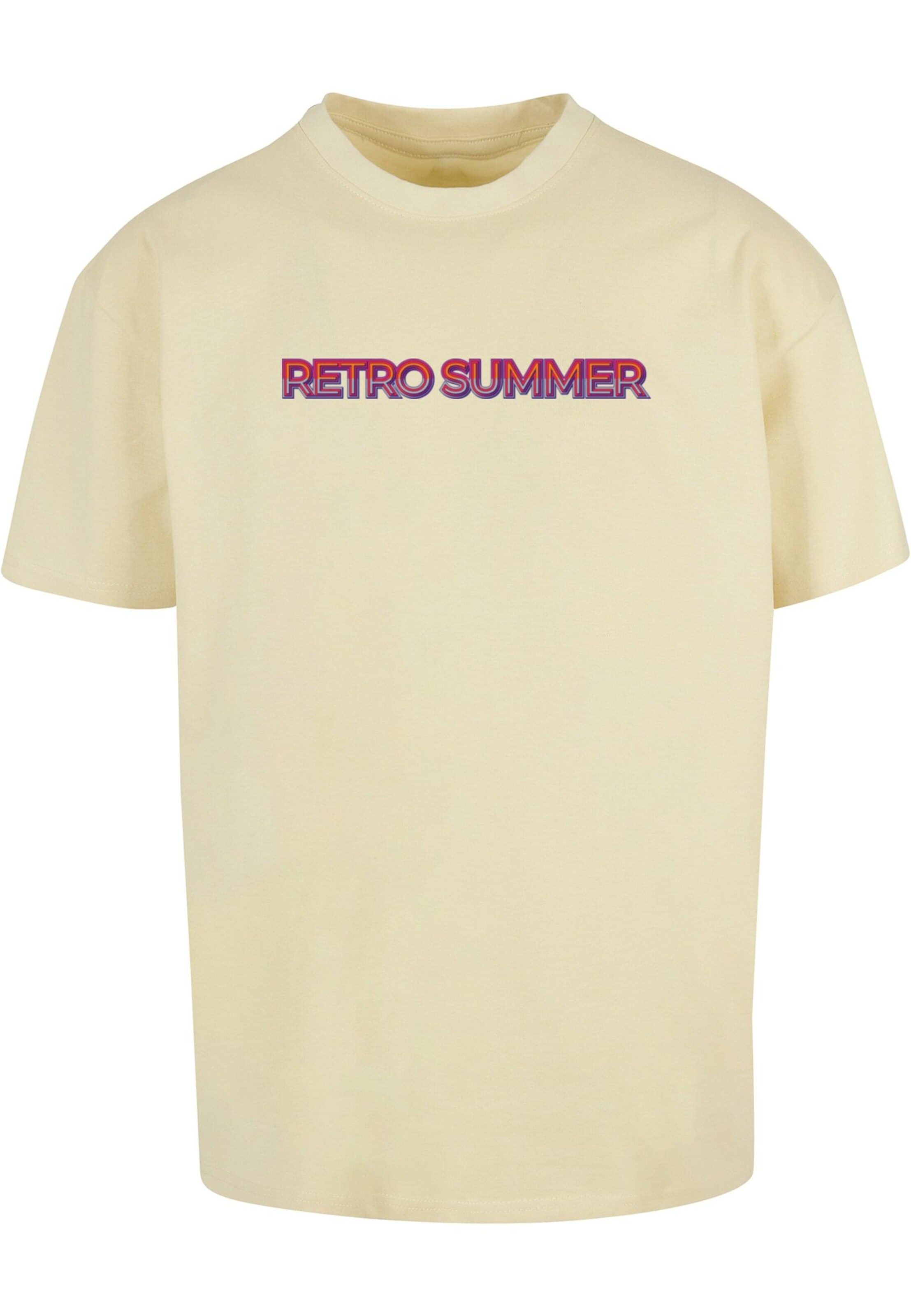 Merchcode Shirt 'Summer - Retro' in Geel: voorkant