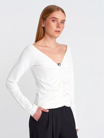 Dilvin Pull-over 'Pullover' en S-L en blanc, Vue avec produit