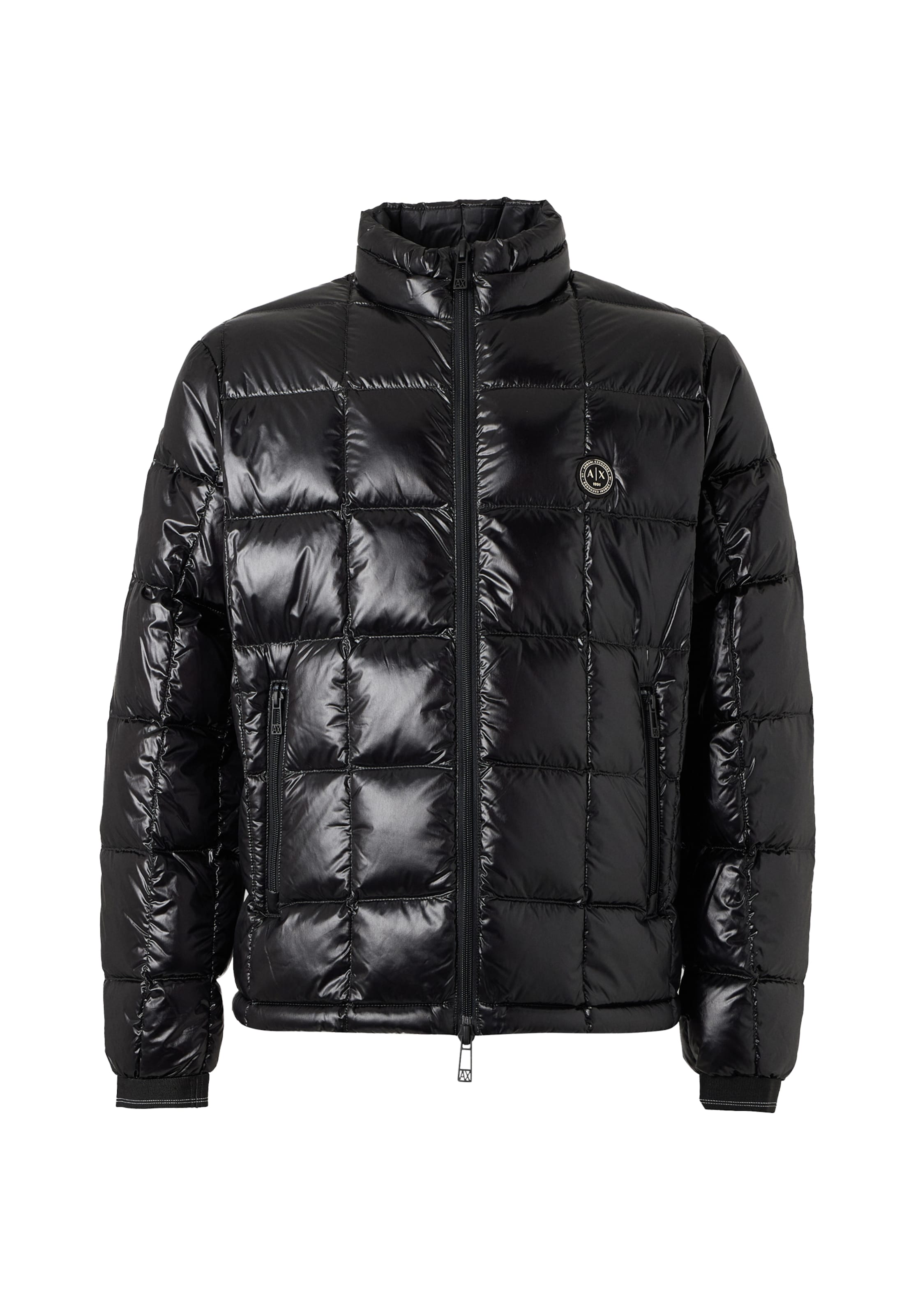 ARMANI EXCHANGE Winter Jacket in Black: front
