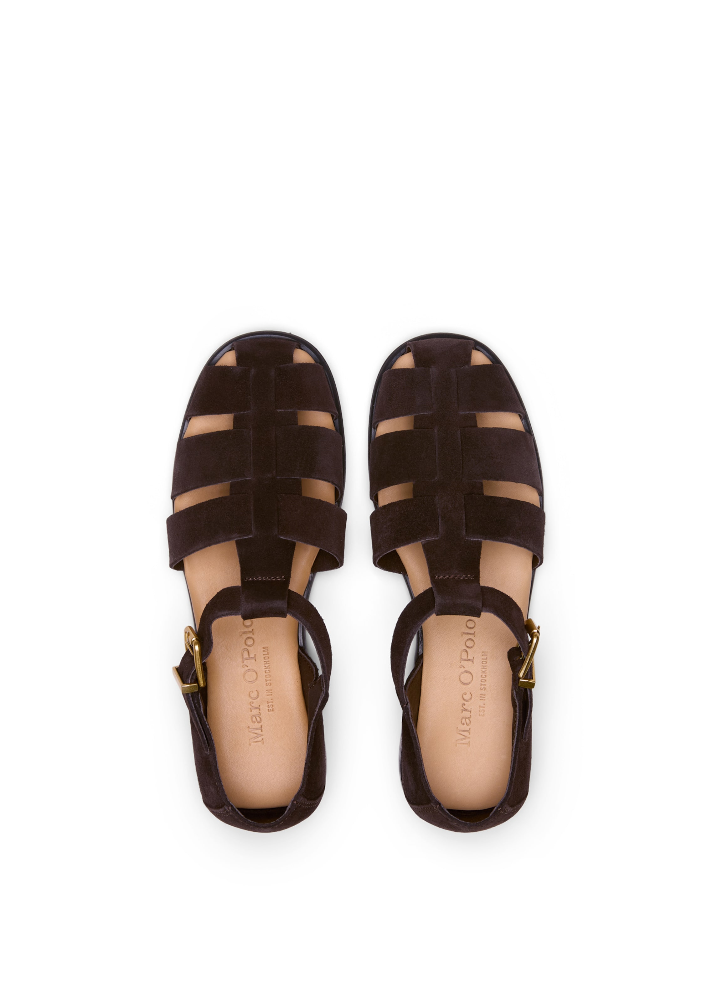 Marc O'Polo Sandaal 'Fisherman' in Bruin