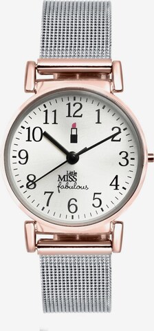 Montre à affichage analogique Lucardi en argent : devant