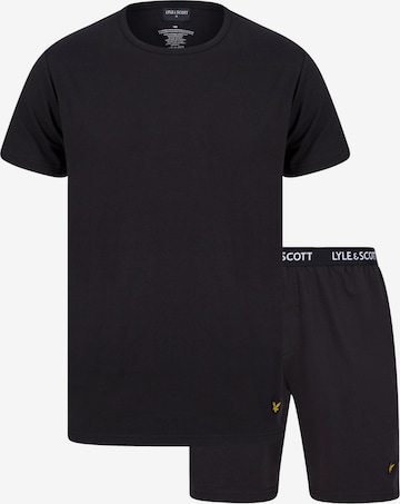 Pyjama court 'Charlie' Lyle & Scott en noir : devant