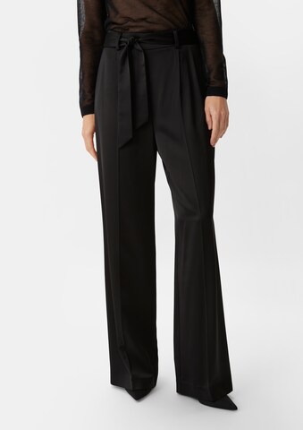 COMMA Wide leg Trousers in Black: front