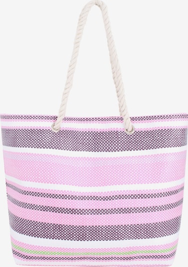 normani Strandtasche in brombeer / pink / weiß, Produktansicht