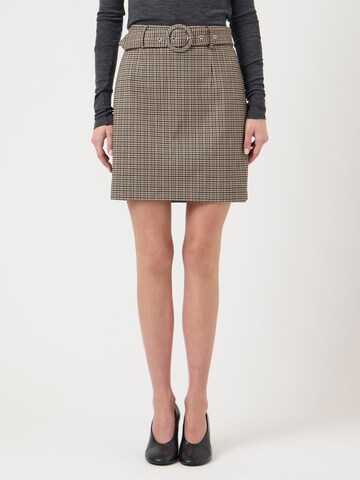 YAS - Falda 'FIRA' en beige: frente