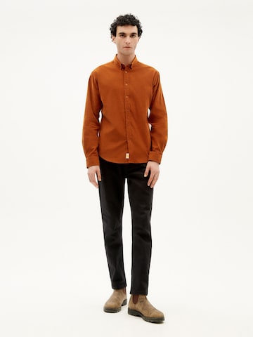 Thinking MU Regular fit Button Up Shirt in Brown