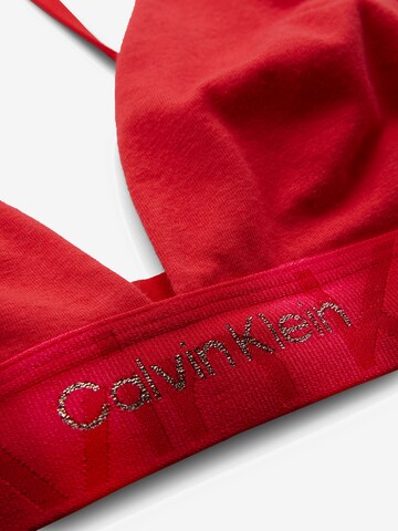 Calvin Klein Underwear Triangle Bra in Red