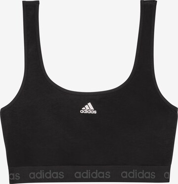 ADIDAS SPORTSWEAR Bustier Sport-BH ' Sport Solid Cotton ' in Schwarz: predná strana