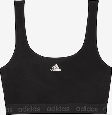 Bustier Soutien-gorge de sport ' Sport Solid Cotton ' ADIDAS SPORTSWEAR en noir : devant