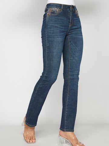 KOROSHI Flared Jeans i blå