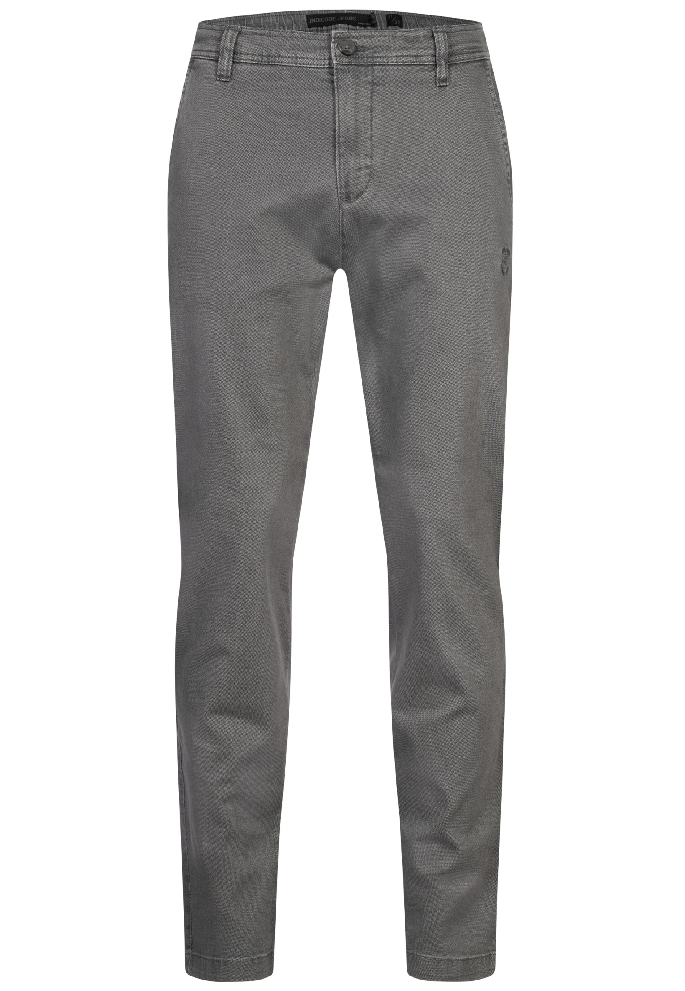 INDICODE JEANS Chino trousers 'Gabrin' in Grey: front