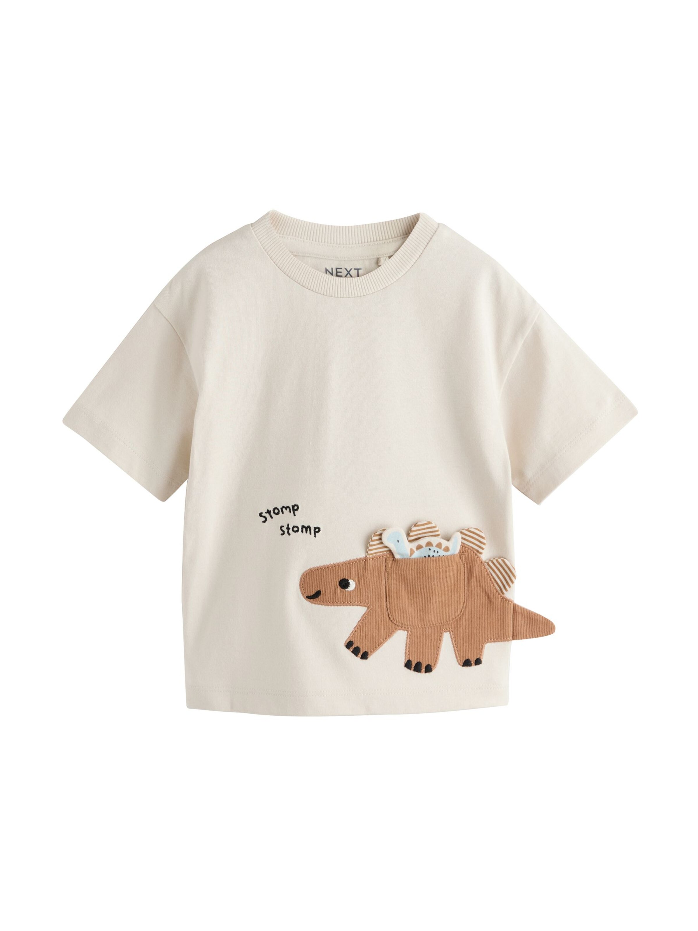 T-Shirt Next en beige : devant