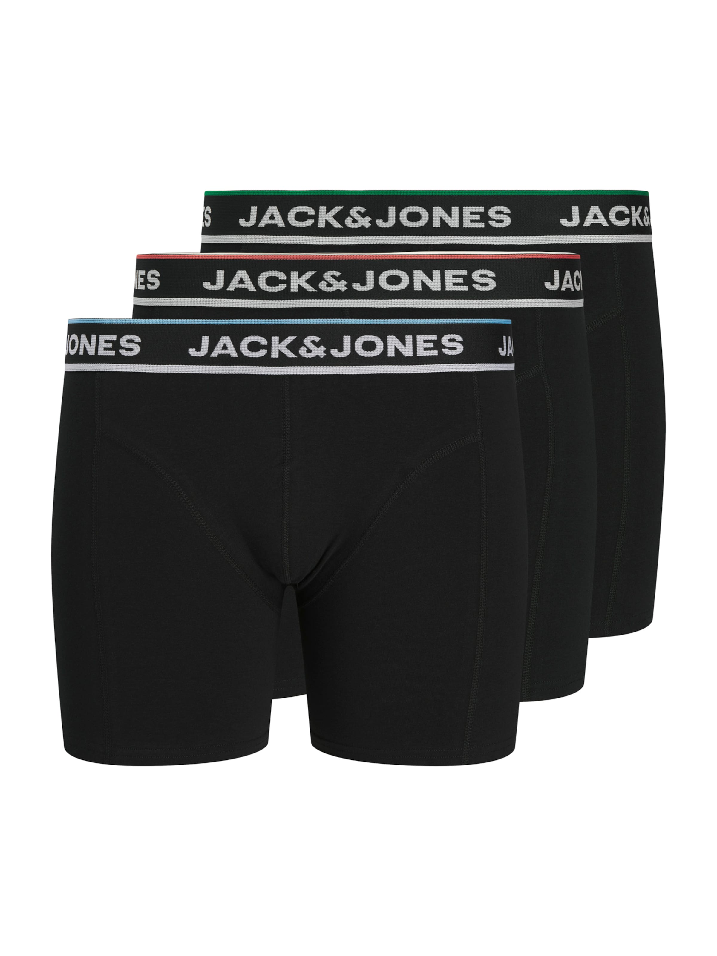 melns Jack & Jones Plus Bokseršorti 'JACSWAY': no priekšpuses
