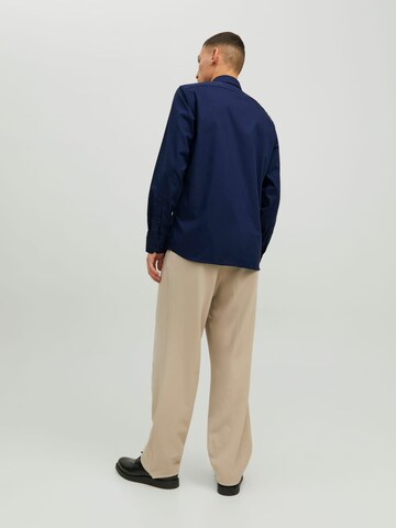 JACK & JONES Comfort fit Button Up Shirt 'Blaparker' in Blue