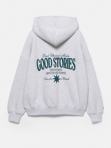 Pull&Bear Mikina 'PACIFIC STORIES' - Sivá